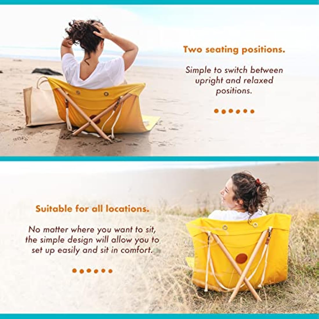Sunsit Foldable Beach Chair – Lightweight Backpack Lounger