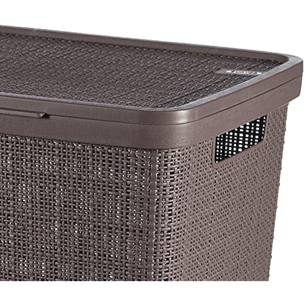 Curver Jute 58L Laundry Hamper – Recycled Woven Storage Basket