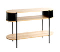 HAKU console, oak, black, metal, chipboard. Dimensions: W 110 x H 76 x D 39 cm. Style: Modern - image 1