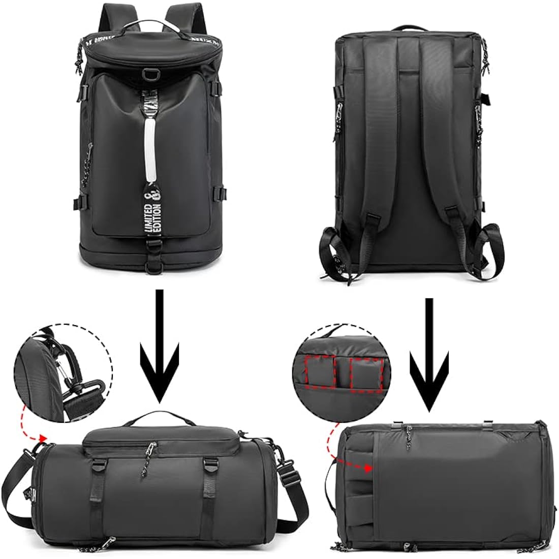 FUNYAGO 40L Gym Backpack – Waterproof Hiking Duffle Bag for Travel