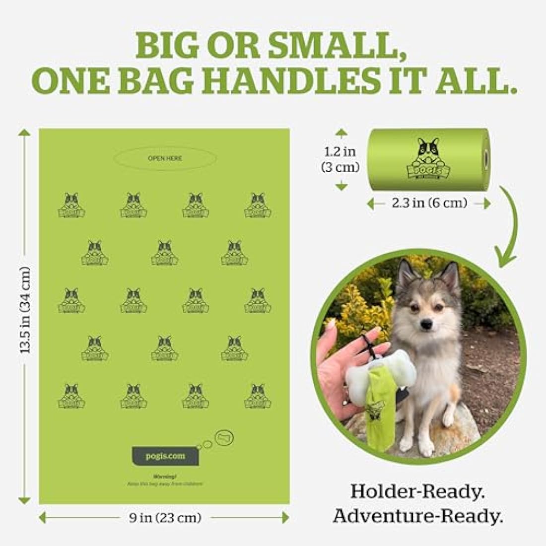 Pogi’s Biodegradable Dog Poo Bags – 750 Count Leak-Proof Scented Bags