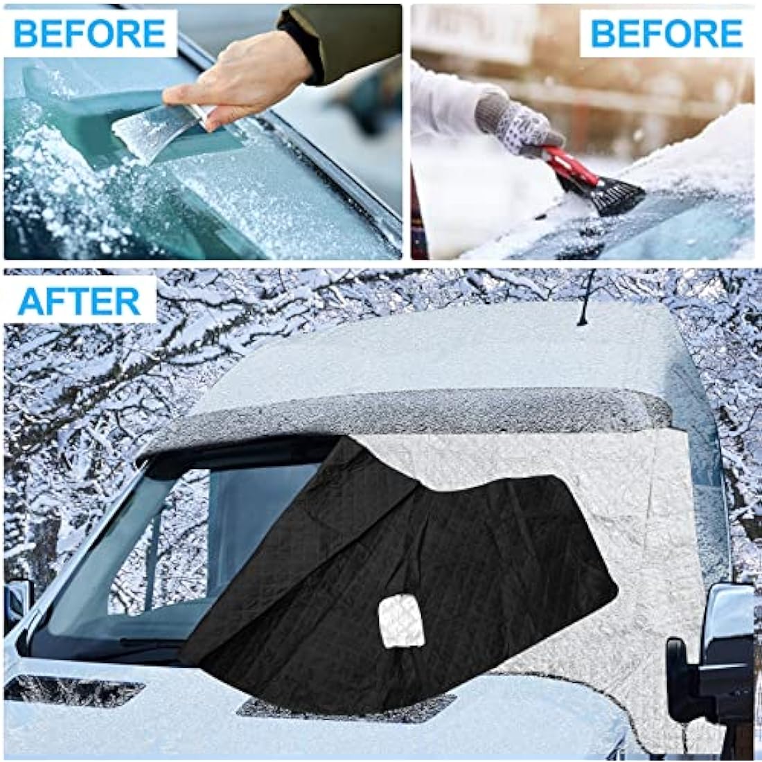 CICMOD Thermal Windscreen Cover for Fiat Ducato & Peugeot Boxer – Silver