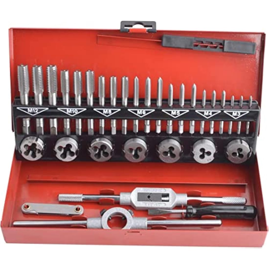 Gunpla 32-Piece Tap and Die Set | Tungsten Alloy Steel Metric Threading Kit