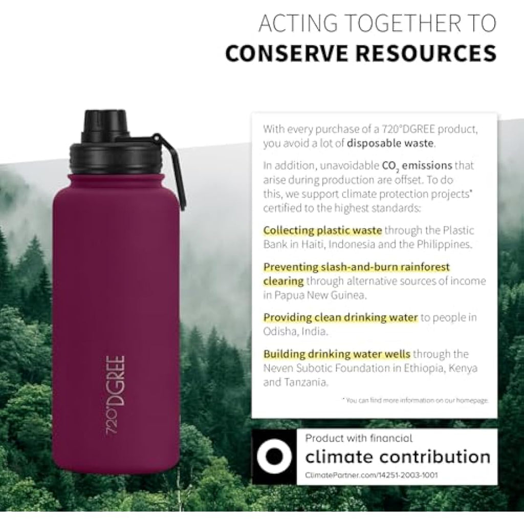 720°DGREE noLimit Insulated Water Bottle with Infuser - 950ml Steel
