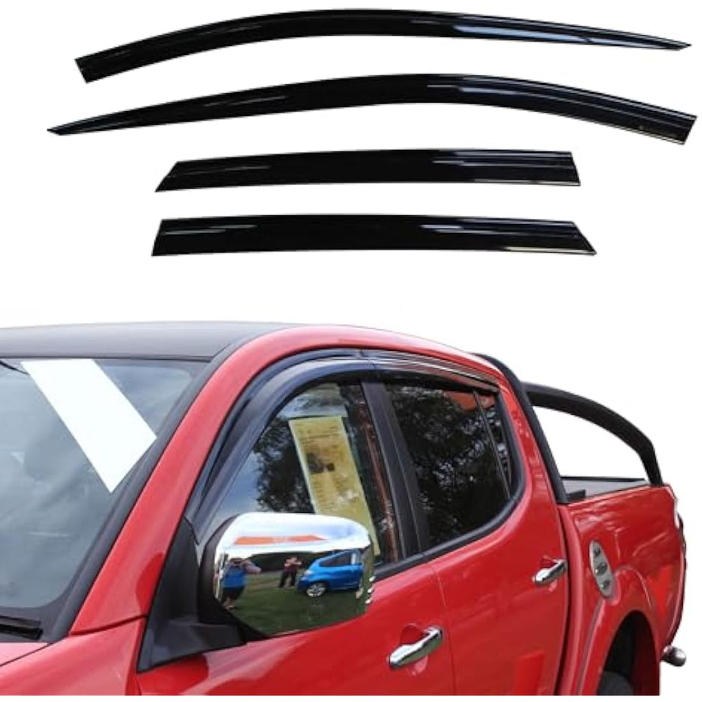 Auto Clover Wind Deflectors for Mitsubishi L200 2006-2015 Double Cab