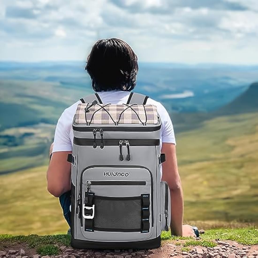 Hulongo Insulated Cooler Backpack | 35-Can Large Leakproof Waterproof Bag
