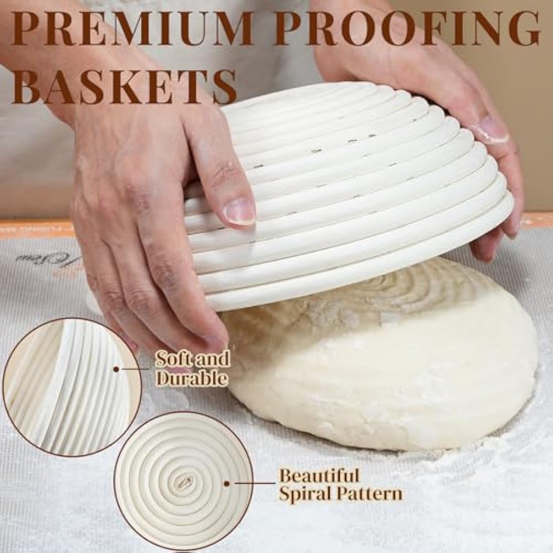 Sourdough Starter Kit | 9" & 10" Rattan Proofing Baskets