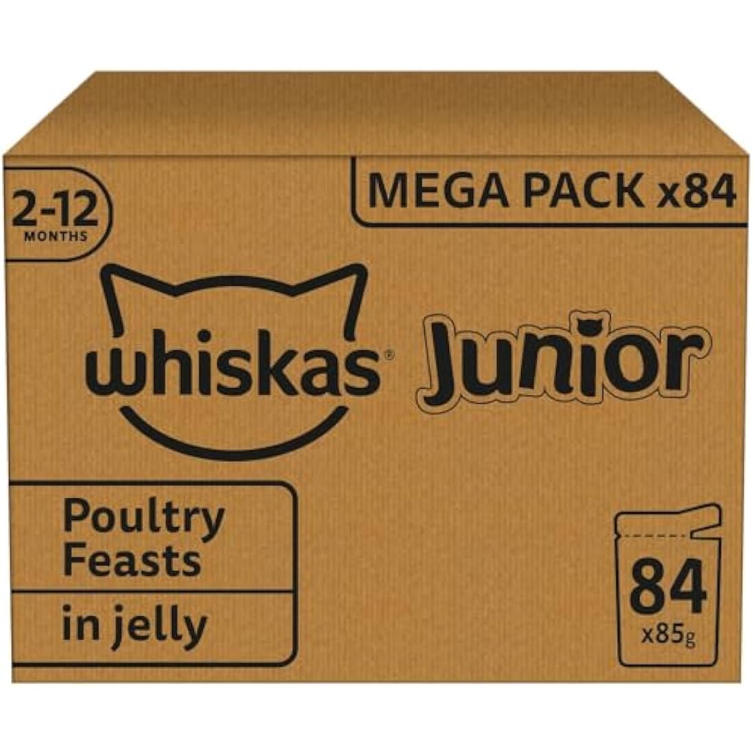 Whiskas Junior Poultry Selection in Jelly Wet Kitten Food - 84 x 85g