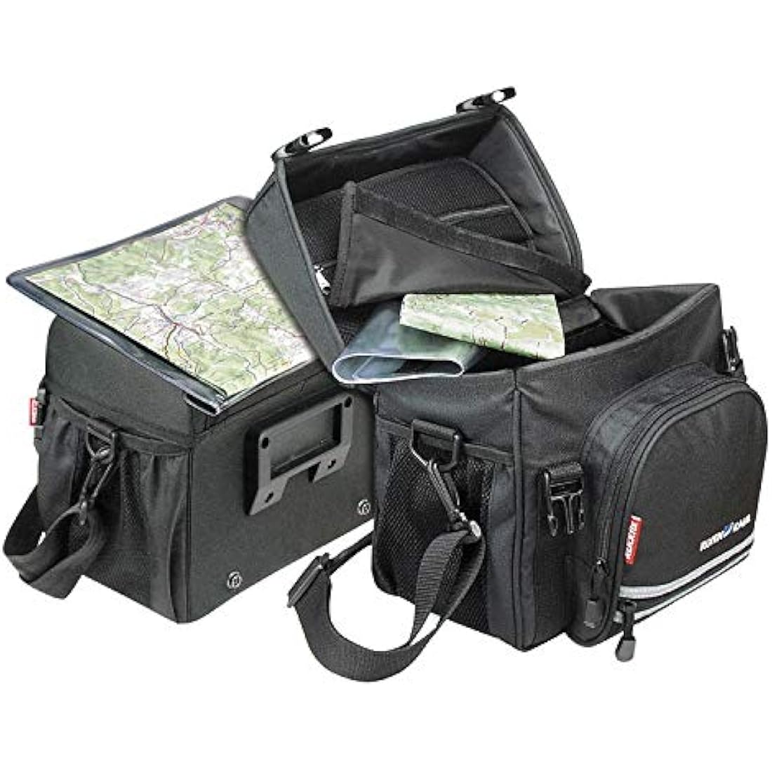 KLICKfix Allrounder Handlebar Bag – Black Bike Storage with Card Slot