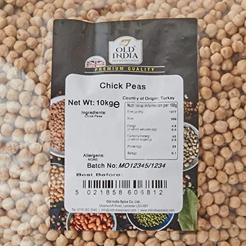 Old India Chick Peas 10kg – Natural GMO-Free Dried Bulk Legumes