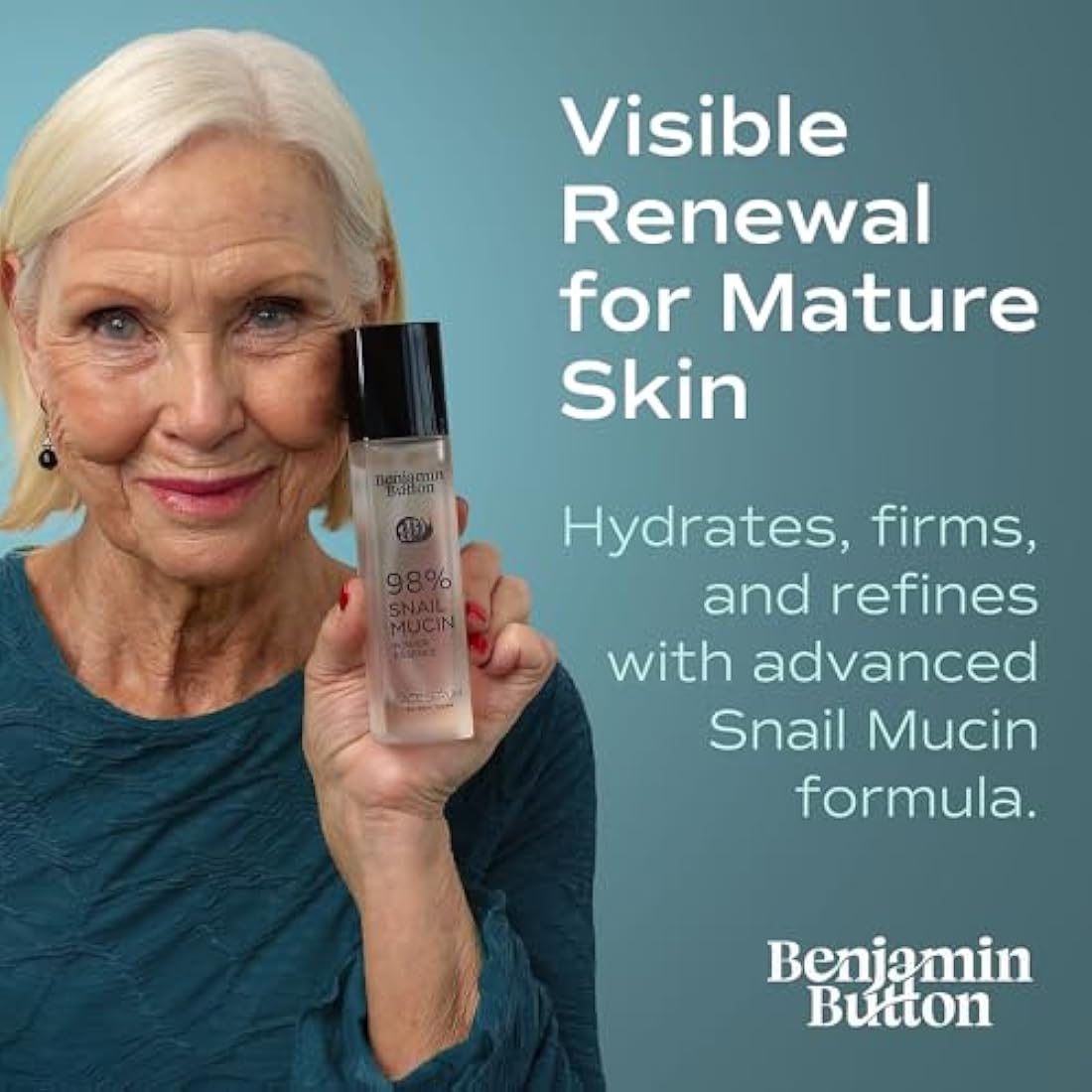 Benjamin Button 98% Snail Mucin Serum | Anti-Aging & Hydrating Formula
