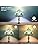 MIAOKE Stained Glass Table Lamp – Vintage Blue Tulip Bedside Light