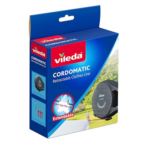 Vileda Cordomatic Retractable Washing Line – 15m Outdoor Clothes Line
