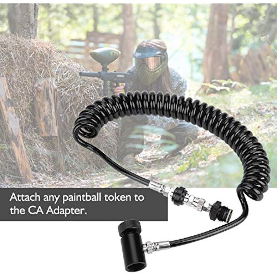 Jolof Store Paintball Remote Coil Hose – 4500 PSI HPA/CO2 Connection