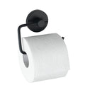 WENKO Milazzo Toilet Roll Holder – Black Steel No-Drill Vacuum-Loc