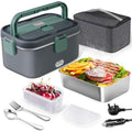 AUTOPkio 1.8L Electric Lunch Box - 80W Heated Food Warmer for Car & Office
