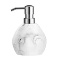 Luxspire Resin Hand Soap Dispenser | 15.2 oz White Marble Pump Bottle