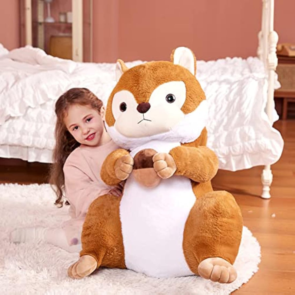 IKASA Giant Squirrel Stuffed Animal – 60cm Large Soft Plush Toy for Kids
