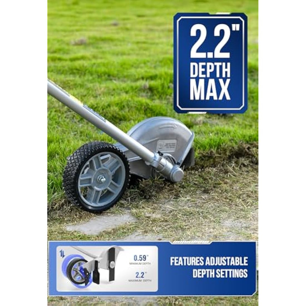 Wild Badger Power Edger Attachment – 9" Steel Blade for Gas Trimmers