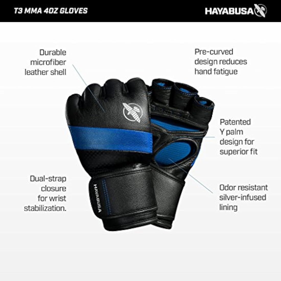 Hayabusa T3 MMA Gloves – 4oz Training and Sparring Gear with Wrist Support