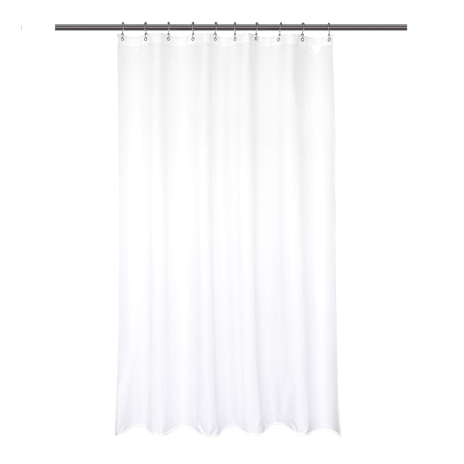 Barossa Design Fabric Shower Stall Curtain Liner - White Waterproof, 54x78