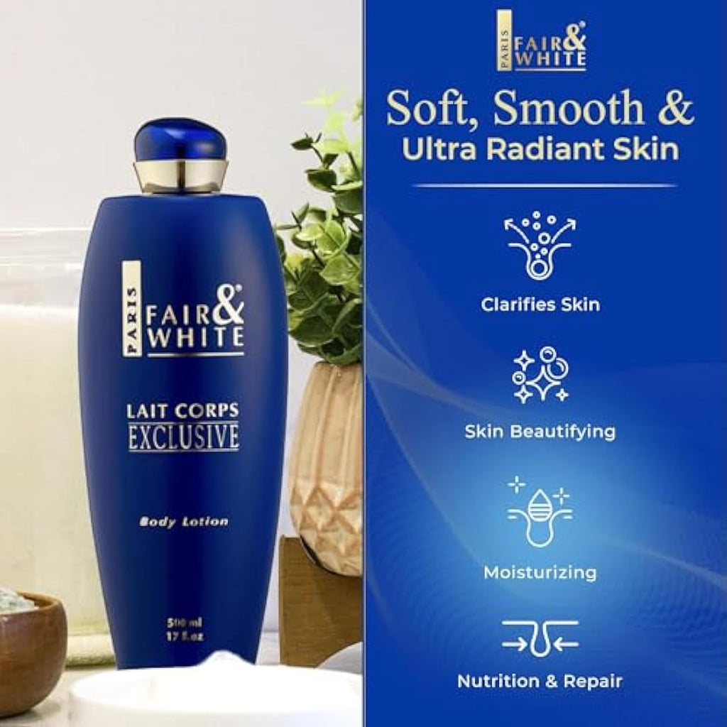 Fair & White Exclusive Brightening Body Lotion with Alpha Arbutin - 500ml