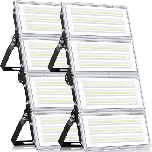 TASINUO 400W LED Floodlight Outdoor – 40000LM IP67 Waterproof 2 Pack