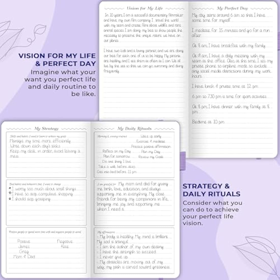 GoGirl Pocket Weekly Planner – Undated Goal Journal & Agenda, Lavender
