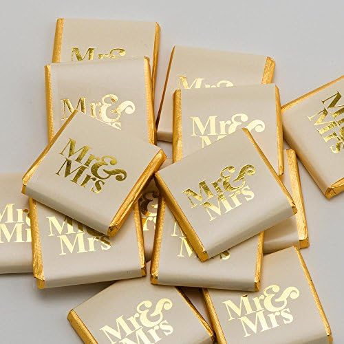 Italian Options Gold Mr & Mrs Wedding Milk Chocolate Neapolitans - 100 Pack