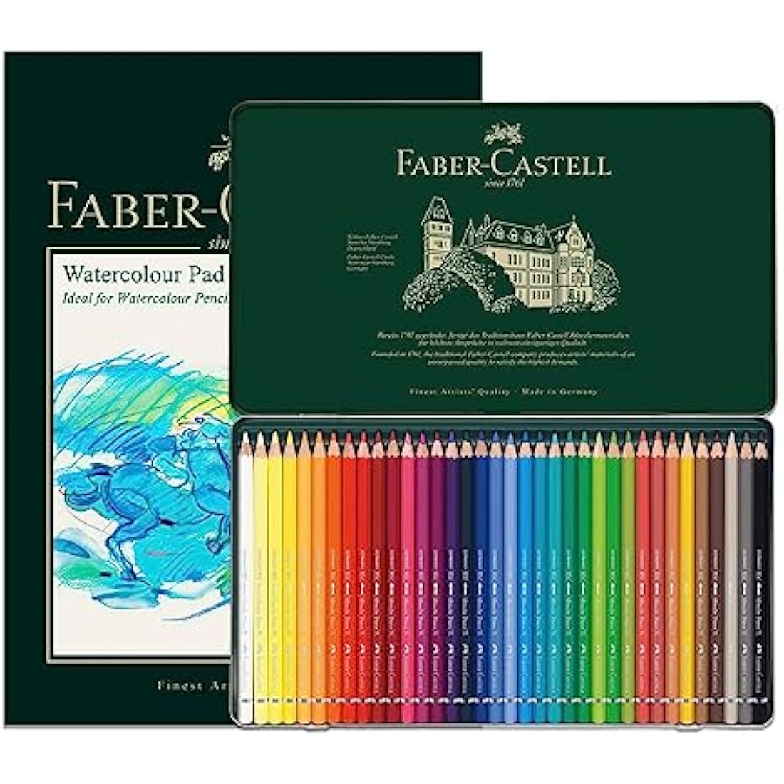 Faber-Castell Albrecht Dürer Watercolour Pencils Tin of 36 & A4 Pad