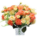 JaneYi Artificial Silk Rose Flowers | 4 Pack DIY Floral Bouquet - Red