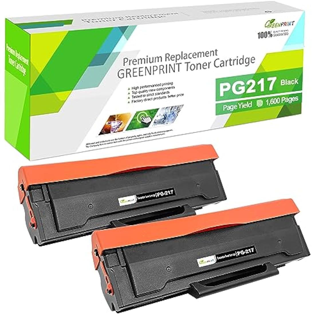 GREENPRINT PG-217 Compatible Black Toner Cartridge 2-Pack for P2200 M6507