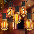 GLUROO 120FT Festoon Lights Outdoor | 62 Shatterproof LED Bulbs | 2200K