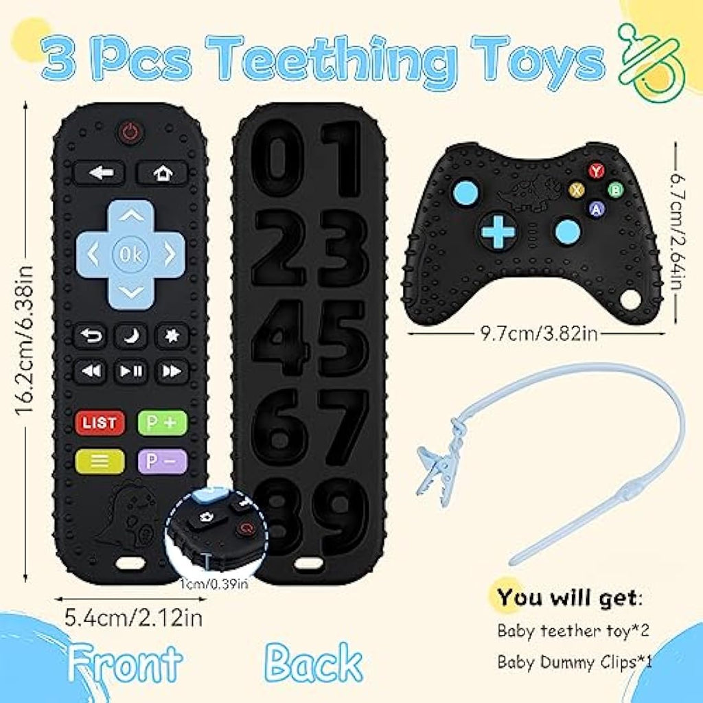 Tikplus Baby Remote Control & Game Controller Silicone Teething Toy Set