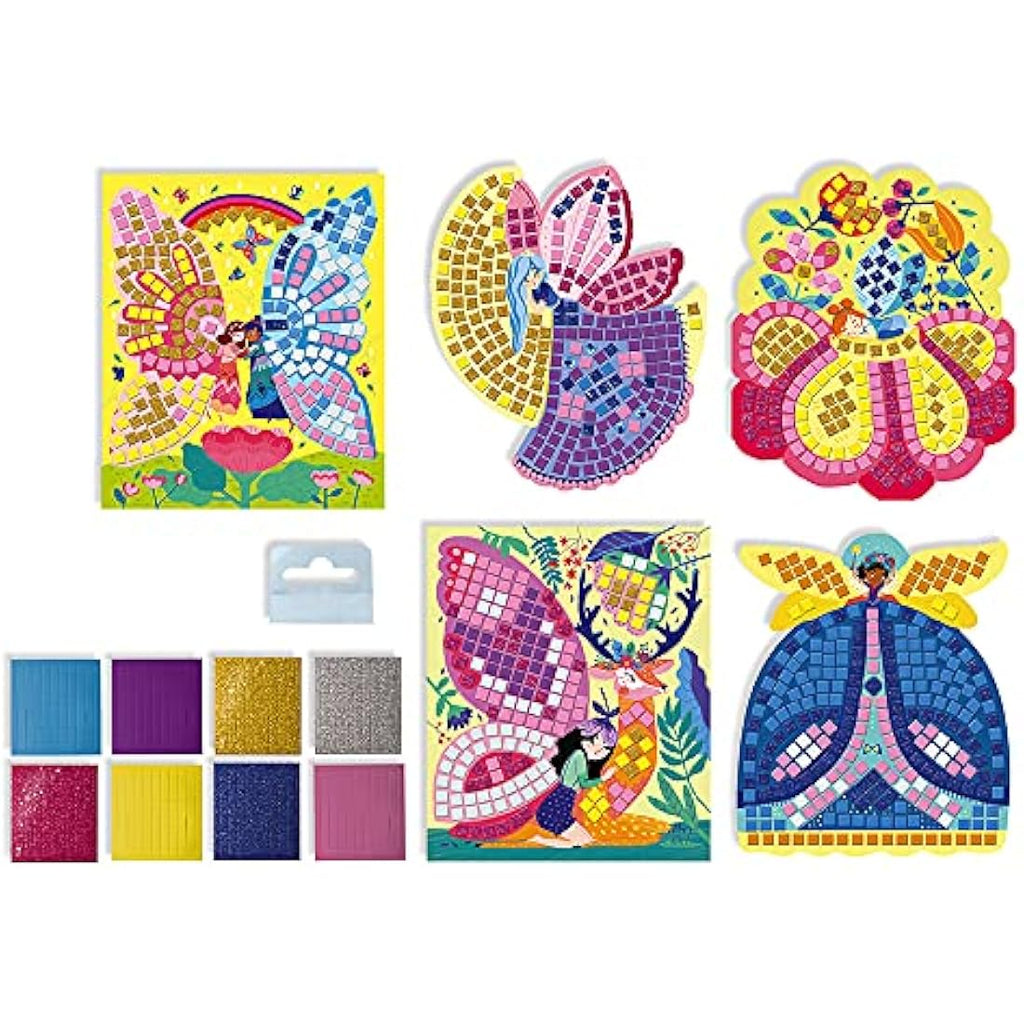 Janod Fairies Foam Mosaics Creative Kit – Kids Educational Art Set