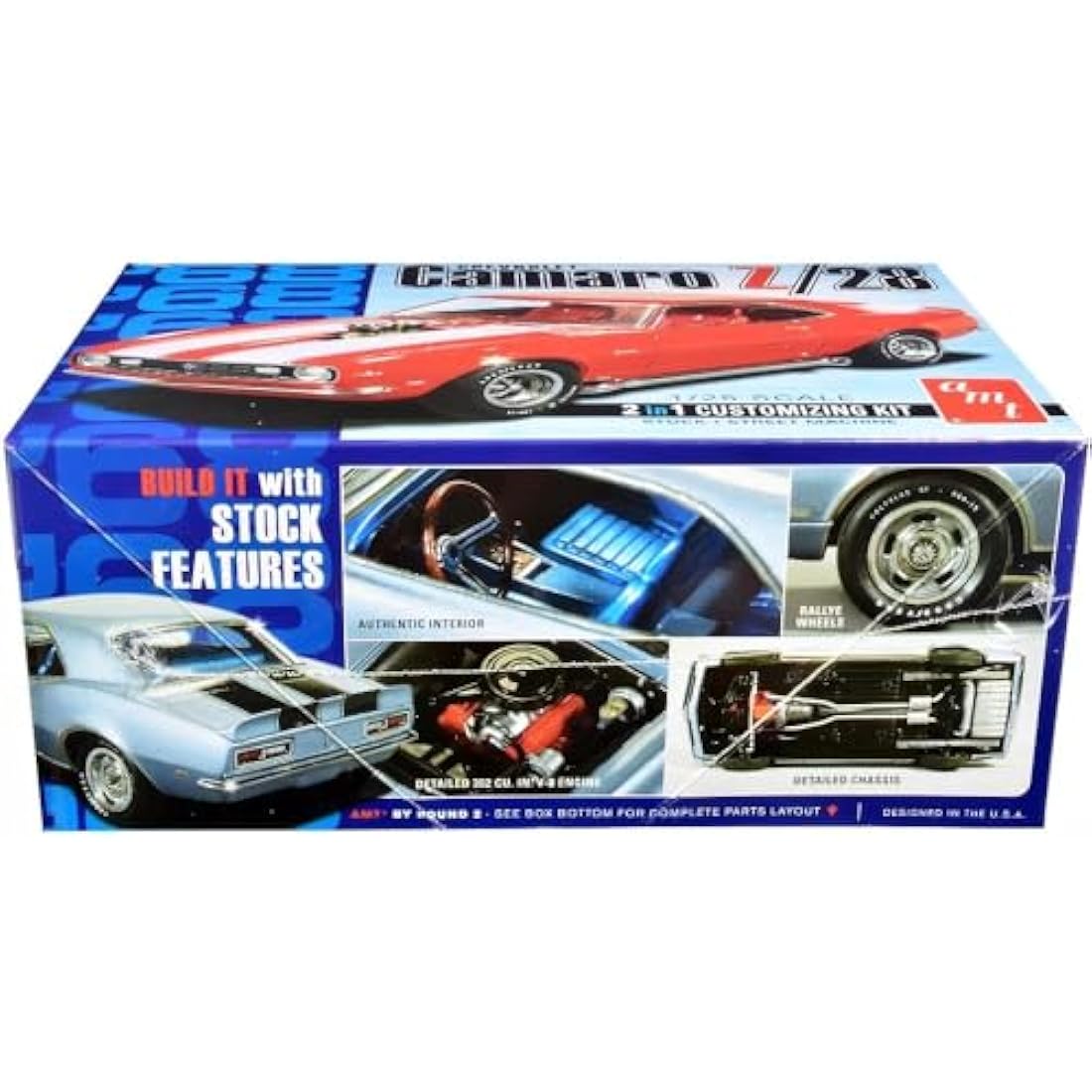 AMT 1968 Chevy Camaro Z/28 Model Kit – 1:25 Scale Plastic Replica