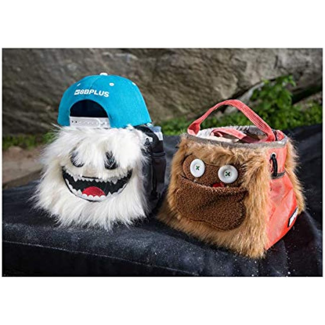 8BPLUS Monster Chalk Bag for Rock Climbing and Bouldering – Faux Fur