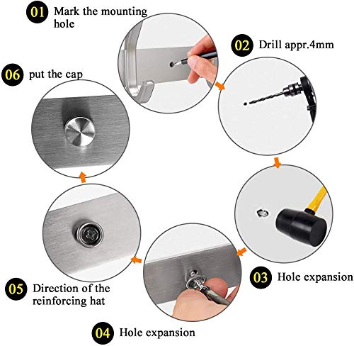 Dripex Wall Mounted Coat Rack | 304 Stainless Steel Hooks | 2 Pack