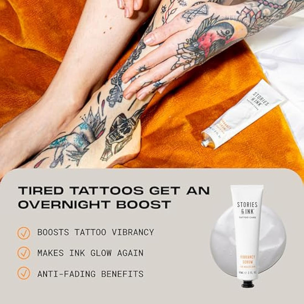 Stories & Ink Tattoo Care AM & PM Set | Vegan Moisturiser & Serum