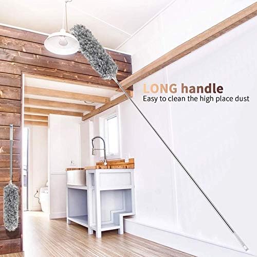 Microfiber Feather Duster | 100" Extendable Stainless Pole
