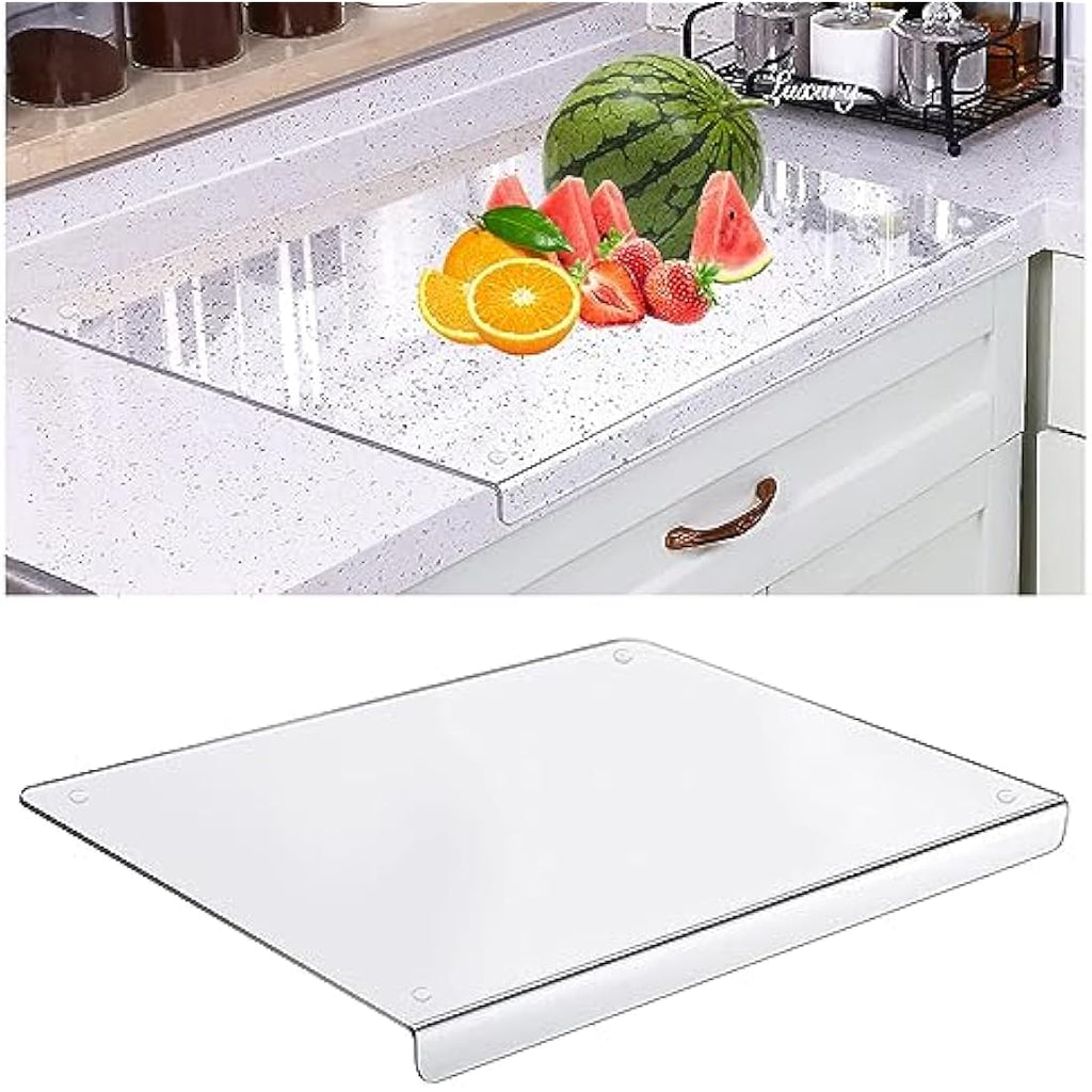 Acrylic Cutting Board | 5mm Clear Countertop Protector with Lip