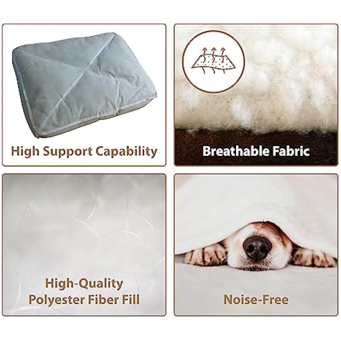 Ellie-Bo XL Dog Bed – Brown Faux Suede & Sheepskin Crate Mattress