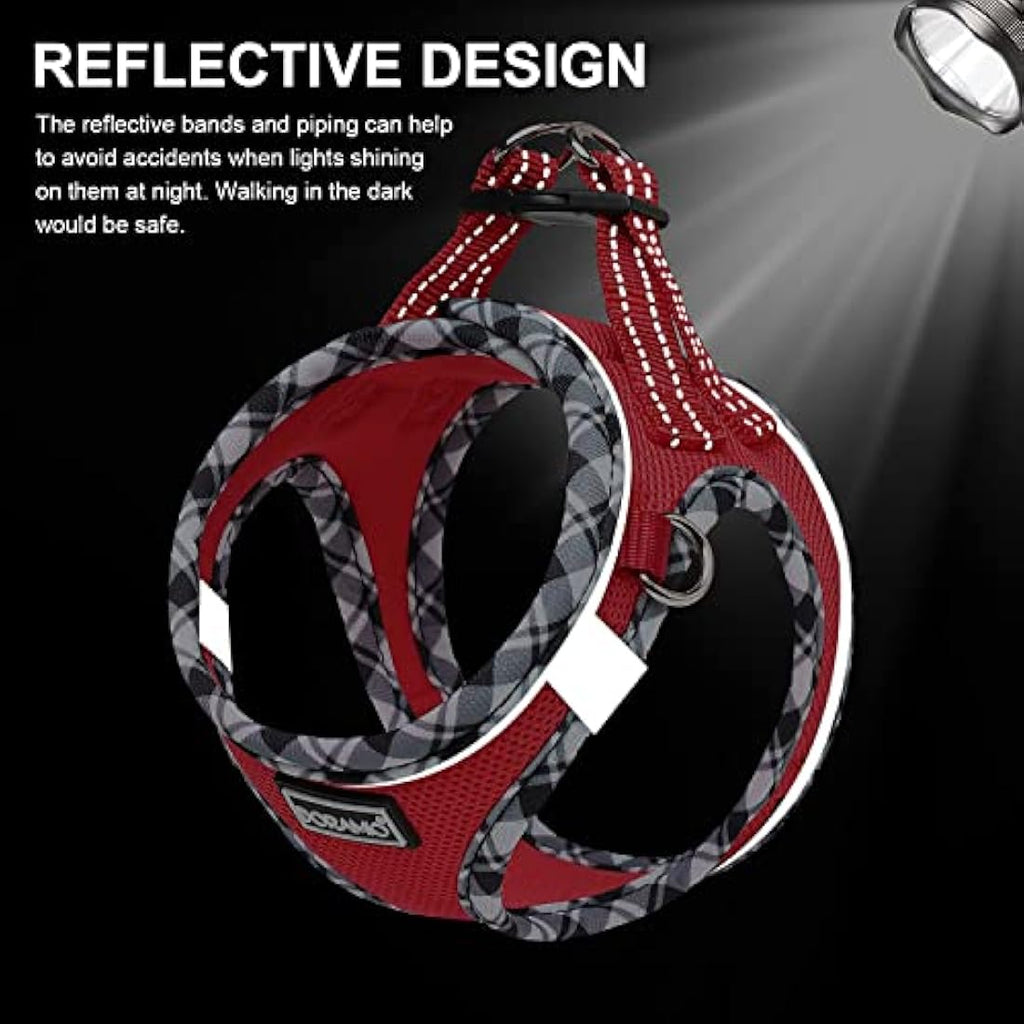 Step-in Dog Harness and Leash Set – Reflective Mesh Vest