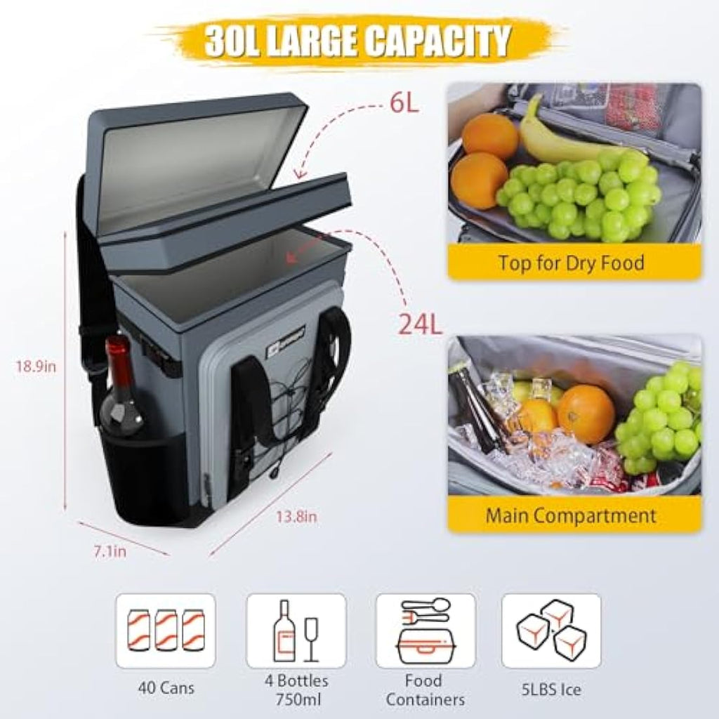 Jolof Store Insulated Cool Backpack | 30L Large Thermal Picnic Bag