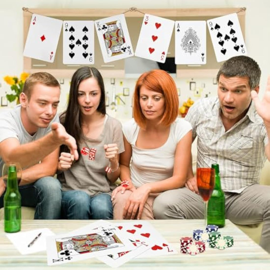 GrassVillage Jumbo A4 Playing Cards – Giant Water Resistant Outdoor Deck