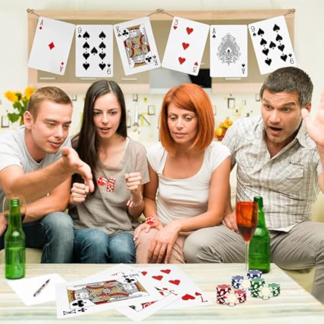 GrassVillage Jumbo A4 Playing Cards – Giant Water Resistant Outdoor Deck
