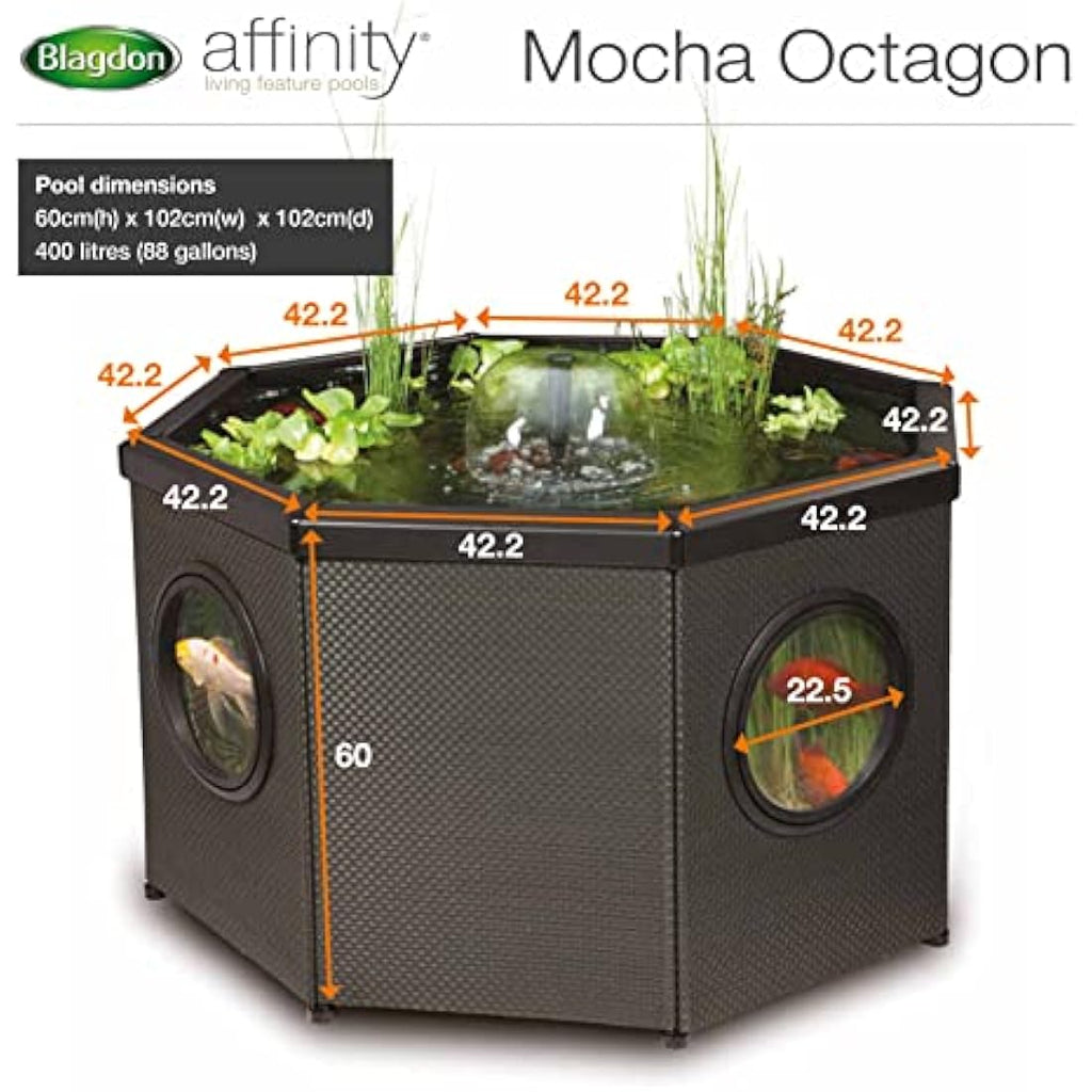 Blagdon Affinity Mocha Octagon Replacement Liner - Reinforced Pool Part