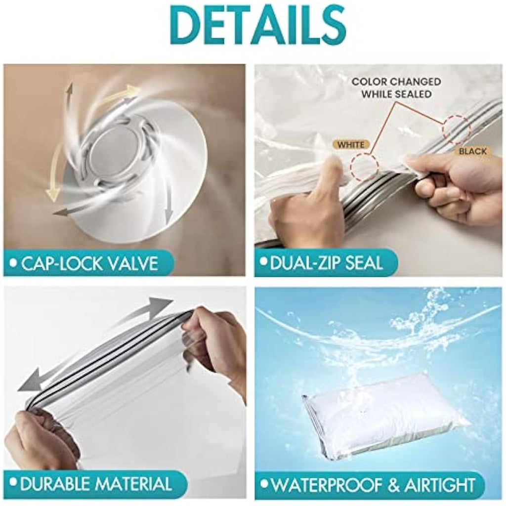 TAILI Vacuum Storage Bags 20 Pack | Reusable Space Saver for Home & Travel