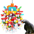 Jijizhazha Large Parrot Chewing Toy – Natural Wood Blocks for Macaws