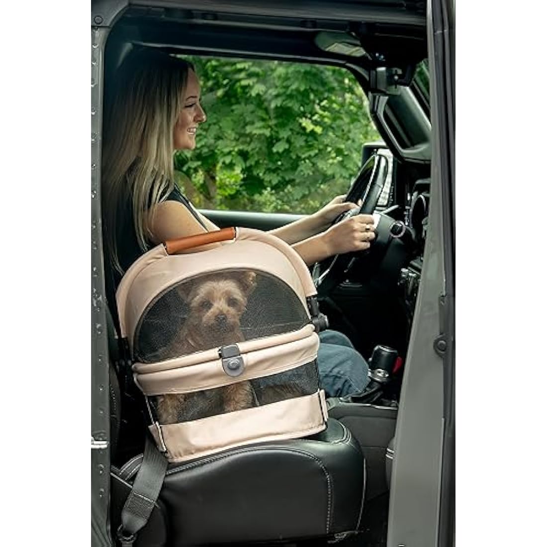 Pet Gear View 360 Ultra Lite Pet Carrier & Car Seat - Sand, 15"